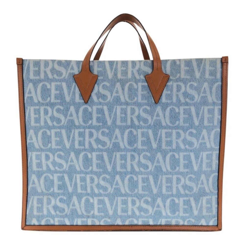 Versace Canvas Denim Tote Bag